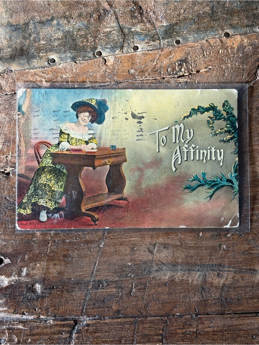 Vintage 'To My Affinity' Postcard